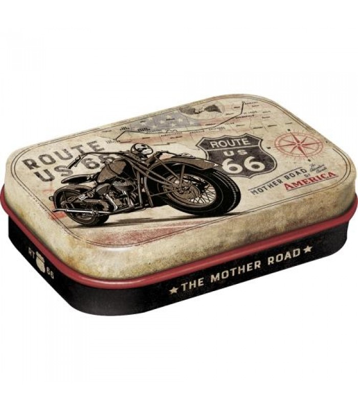 Мятные драже в коробочке Nostalgic-Art "Route 66 - Bike Map" (81389)